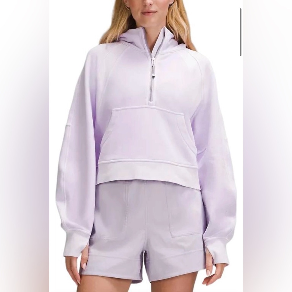 Lululemon Scuba Oversized Half-Zip Hoodie Mineral Dye‎ Purple Cosmos
